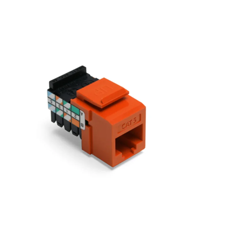 Leviton Cat 5 Quickport Jack Orange 41108-RO5
