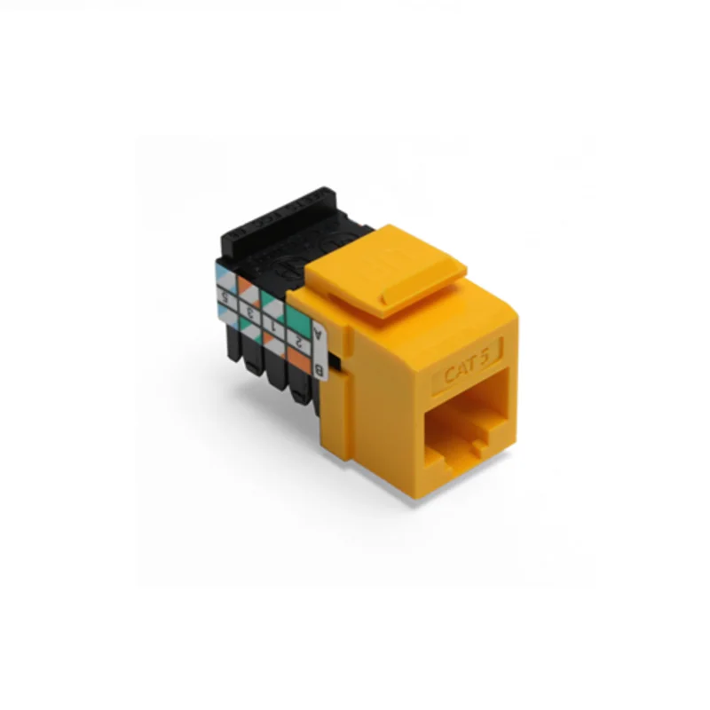 Leviton Cat 5 Quickport Jack Yellow 41108-RY5