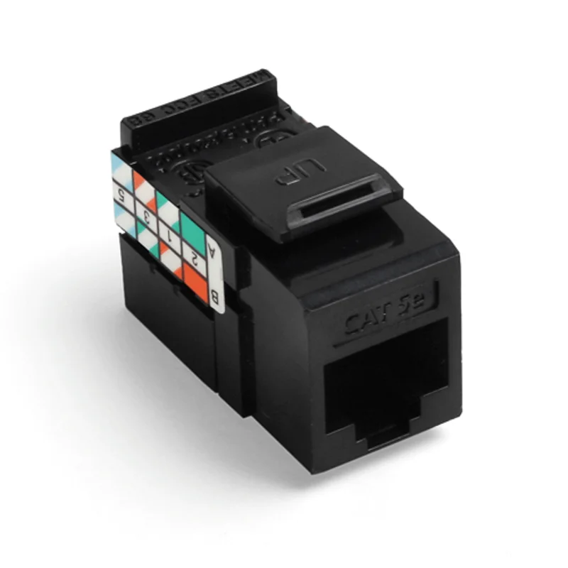 Leviton Cat 5e QUICKPORT Jack Black 5G108-RE5