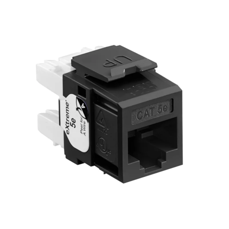 Leviton Cat 5e QUICKPORT Jack Black 5G110-RE5