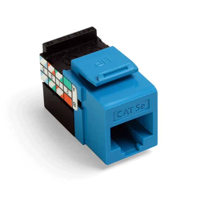Leviton Cat 5e QUICKPORT Jack Blue 5G108-RL5