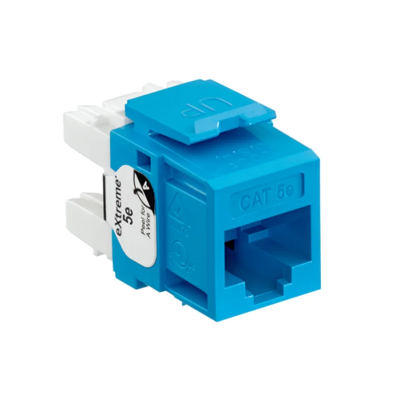 Leviton Cat 5e QUICKPORT Jack Blue 5G110-RL5