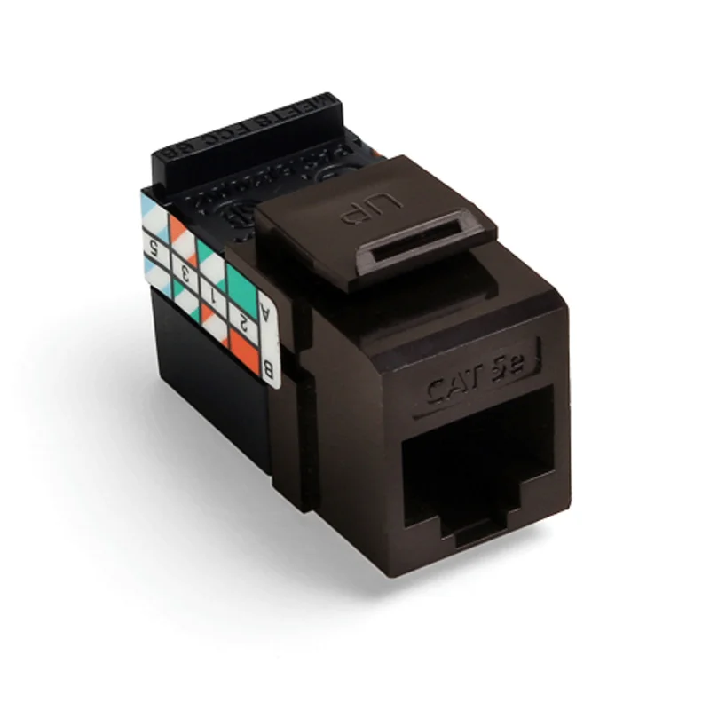 Leviton Cat 5e QUICKPORT Jack Brown 5G108-RB5