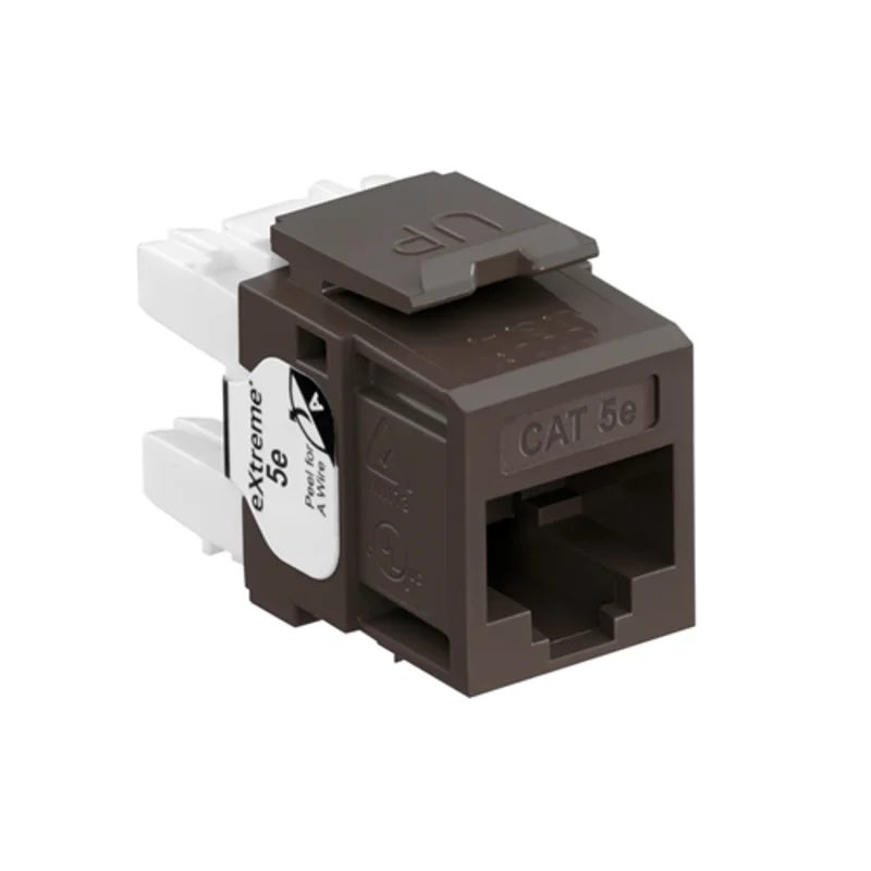 Leviton Cat 5e QUICKPORT Jack Brown 5G110-RB5