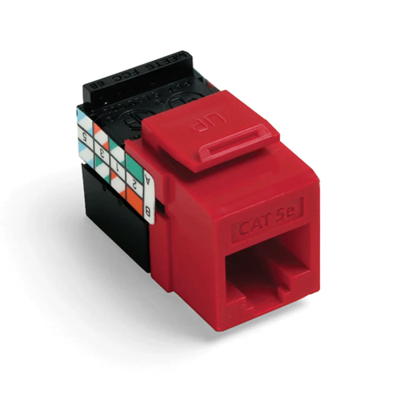 Leviton Cat 5e QUICKPORT Jack Crimson 5G108-RC5