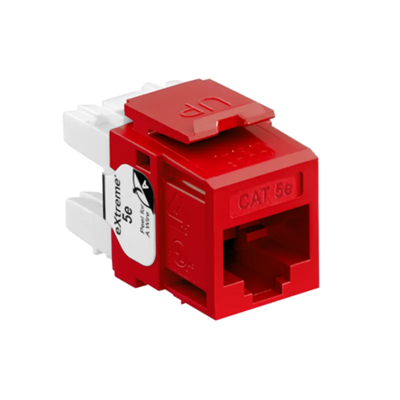 Leviton Cat 5e QUICKPORT Jack Crimson 5G110-RC5