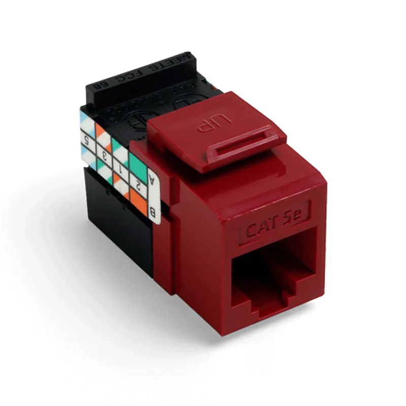 Leviton Cat 5e QUICKPORT Jack Dark Red 5G108-RR5