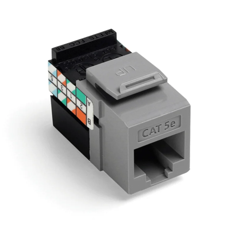 Leviton Cat 5e QUICKPORT Jack Gray 5G108-RG5