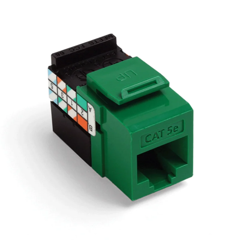 Leviton Cat 5e QUICKPORT Jack Green 5G108-RV5