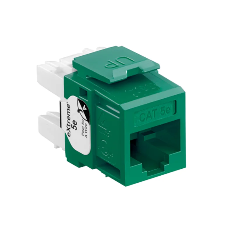 Leviton Cat 5e QUICKPORT Jack Green 5G110-RV5