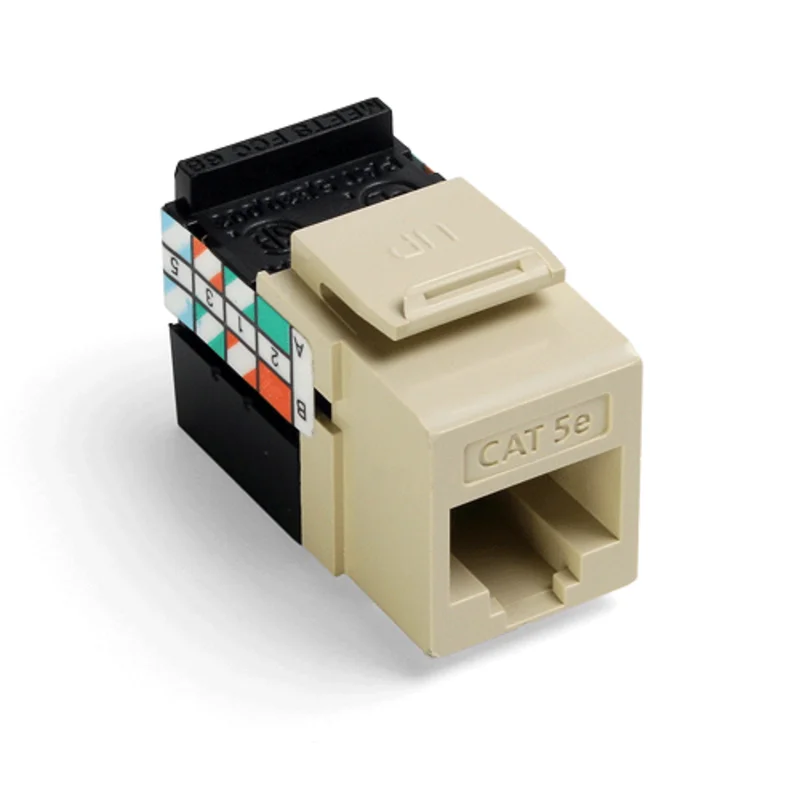 Leviton Cat 5e QUICKPORT Jack Ivory 5G108-RI5