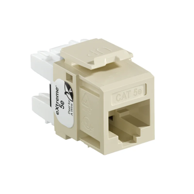 Leviton Cat 5e QUICKPORT Jack Ivory 5G110-RI5