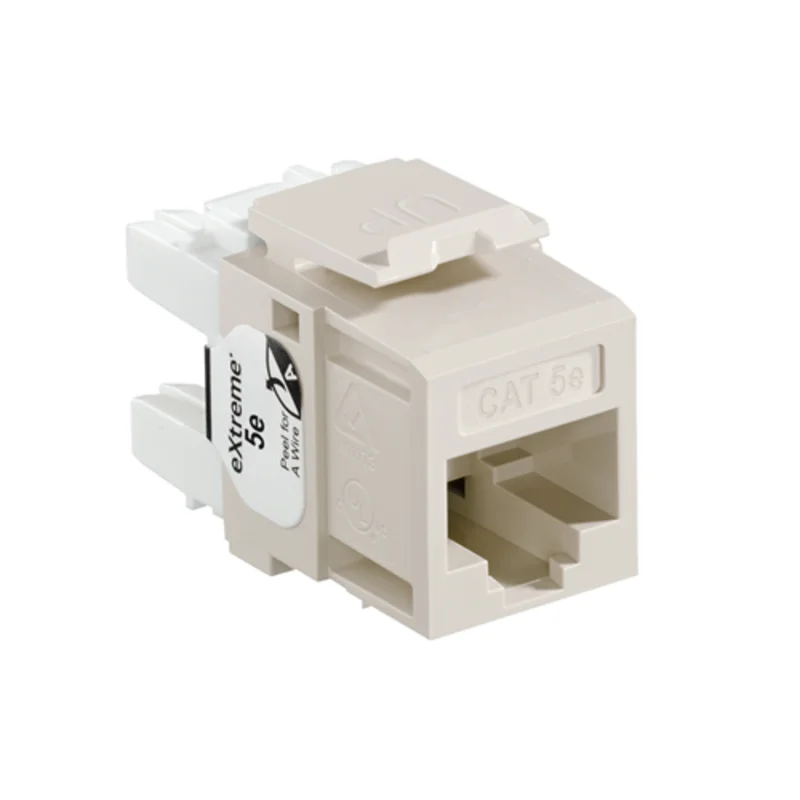 Leviton Cat 5e QUICKPORT Jack Light Almond 5G110-RT5