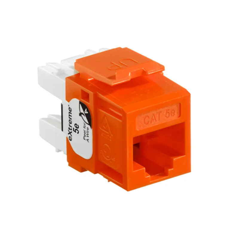 Leviton Cat 5e QUICKPORT Jack Orange 5G110-RO5