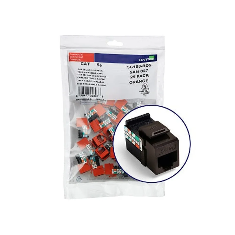 Leviton Cat 5e QUICKPORT Jack (Pack Of 25) 5G108-BB5