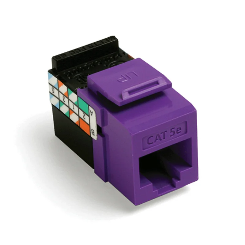 Leviton Cat 5e QUICKPORT Jack Purple 5G108-RP5