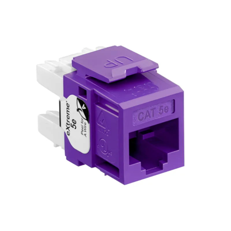 Leviton Cat 5e QUICKPORT Jack Purple 5G110-RP5