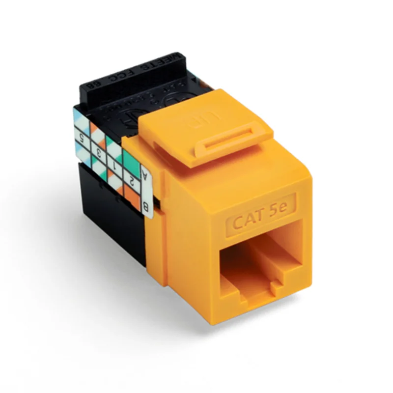 Leviton Cat 5e QUICKPORT Jack Yellow 5G108-RY5