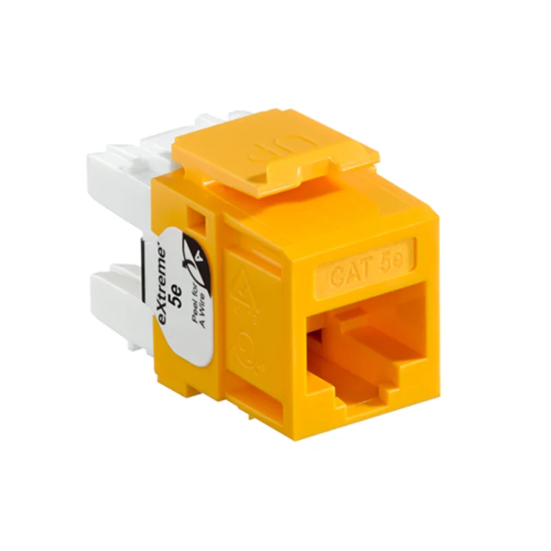 Leviton Cat 5e QUICKPORT Jack Yellow 5G110-RY5