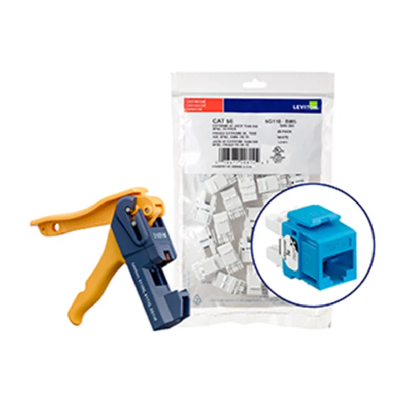 Leviton Cat 5e QUICKPORT Jacks Bulk QUICKPACK Blue (Pack Of 150) 5G110-JL5