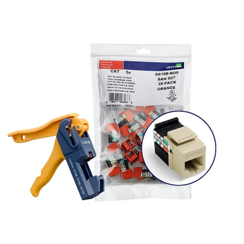 Leviton Cat 5e QUICKPORT Jacks Bulk QUICKPACK Ivory 5G108-JI5 (Pack of 150)