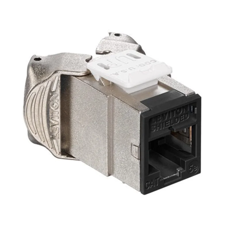 Leviton Cat 5e Shielded QUICKPORT Jack Black 5ESJK-RE5