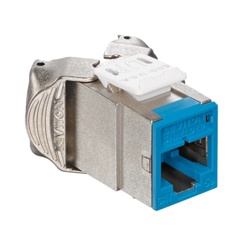 Leviton Cat 5e Shielded QUICKPORT Jack Blue 5ESJK-RL5