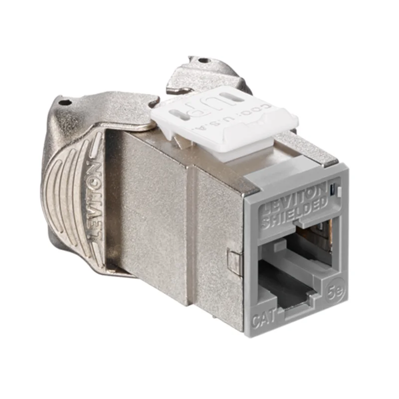 Leviton Cat 5e Shielded QUICKPORT Jack Gray 5ESJK-RG5