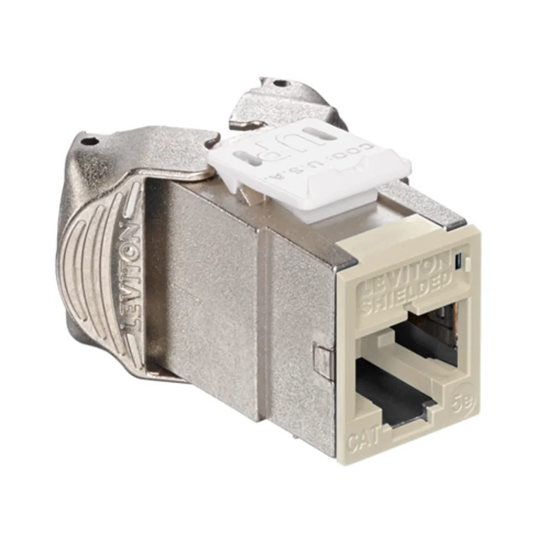 Leviton Cat 5e Shielded QUICKPORT Jack Ivory 5ESJK-RI5