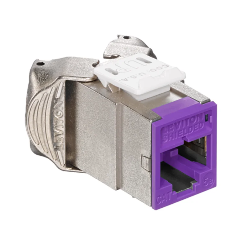 Leviton Cat 5e Shielded QUICKPORT Jack Purple 5ESJK-RP5