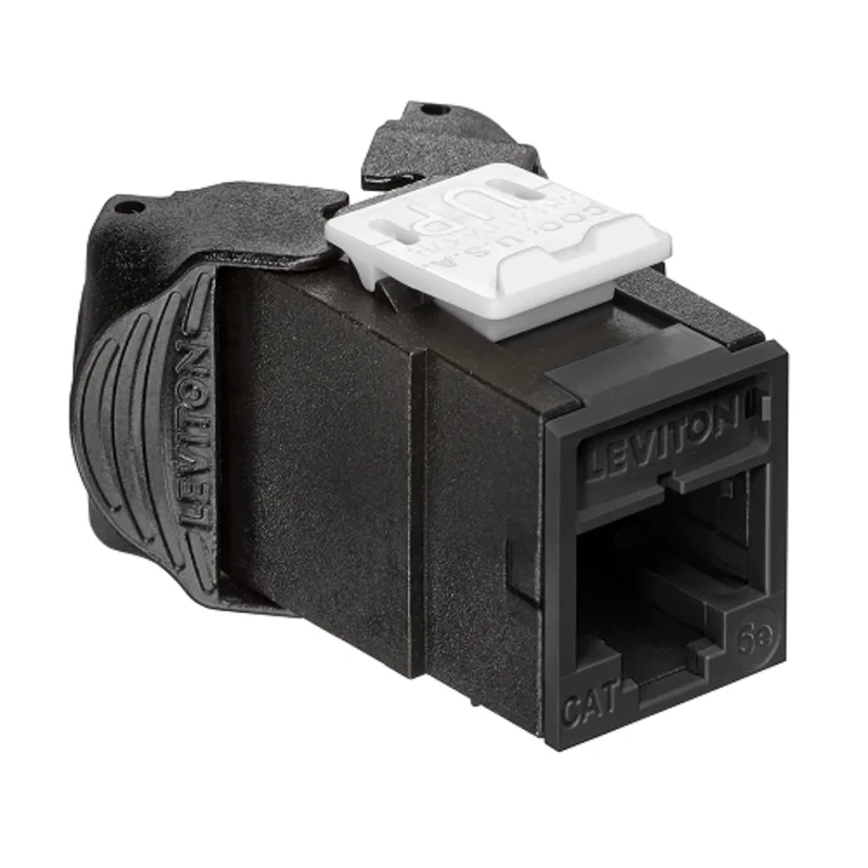 Leviton Cat 5e UTP QUICKPORT Jack Black 5EUJK-RE5