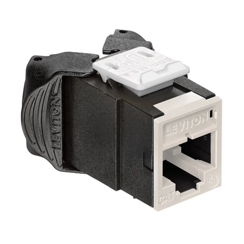 Leviton Cat 5e UTP QUICKPORT Jack Green 5EUJK-RV5