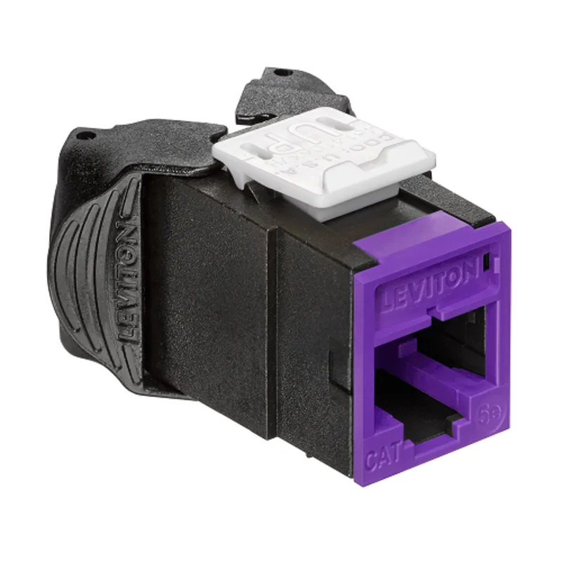 Leviton Cat 5e UTP QUICKPORT Jack Purple 5EUJK-RP5