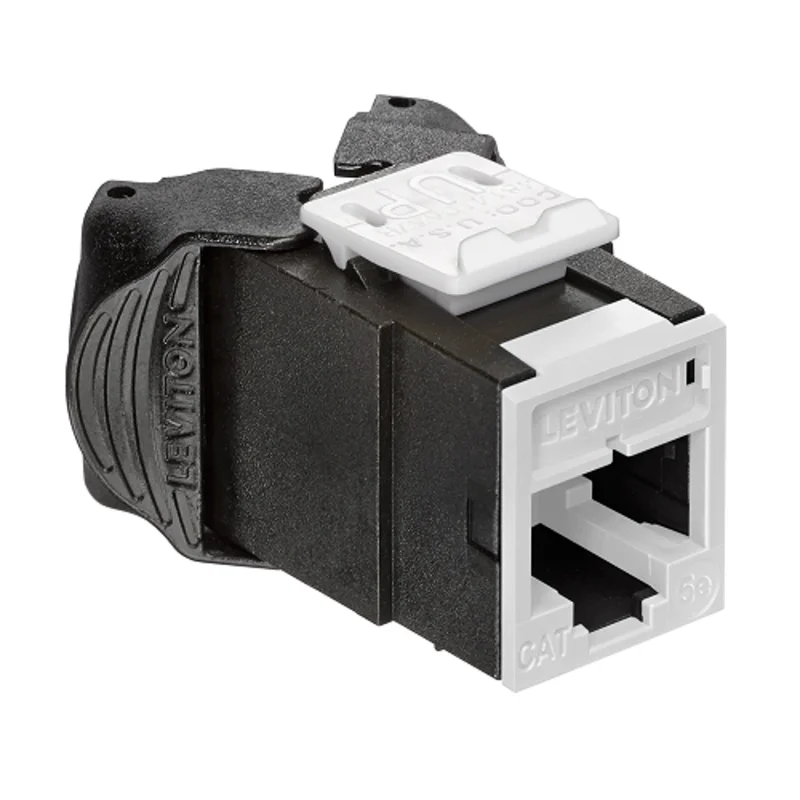 Leviton Cat 5e UTP QUICKPORT Jack White 5EUJK-RW5