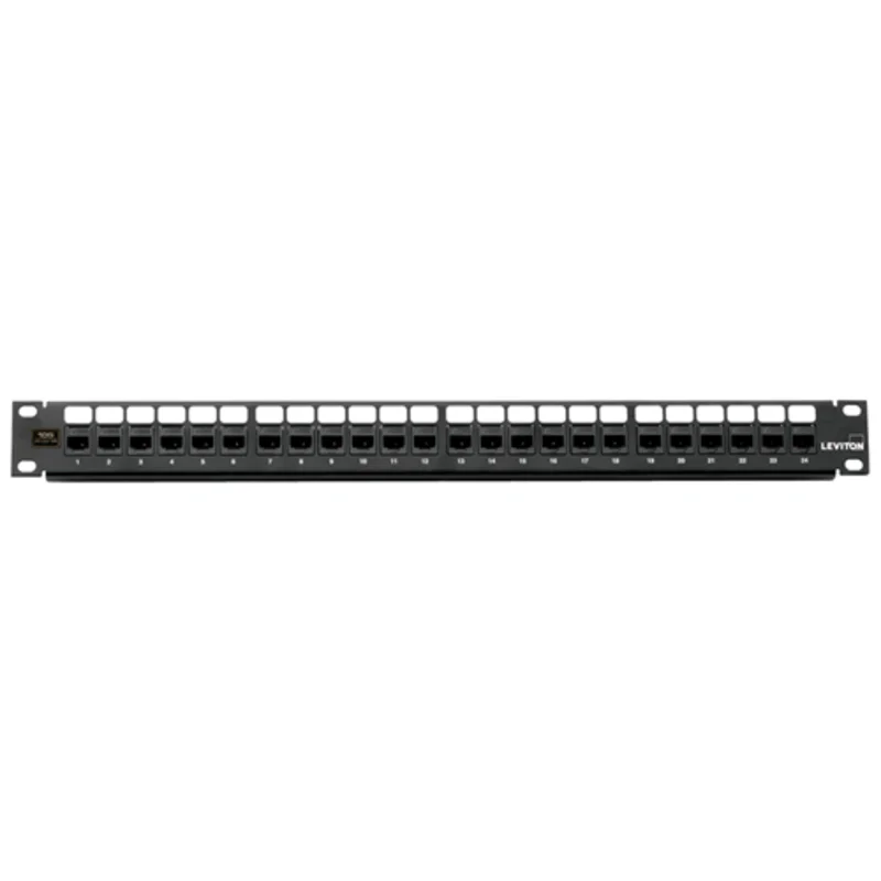 Leviton Cat 6 Flat QUICKPORT Patch Panel 24-Port 1RU 69270-U24