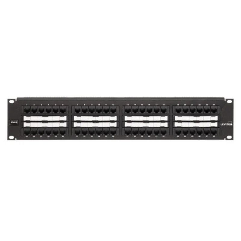 Leviton Cat 6 Flat Universal Patch Panel 2RU 48-Port 69586-C48