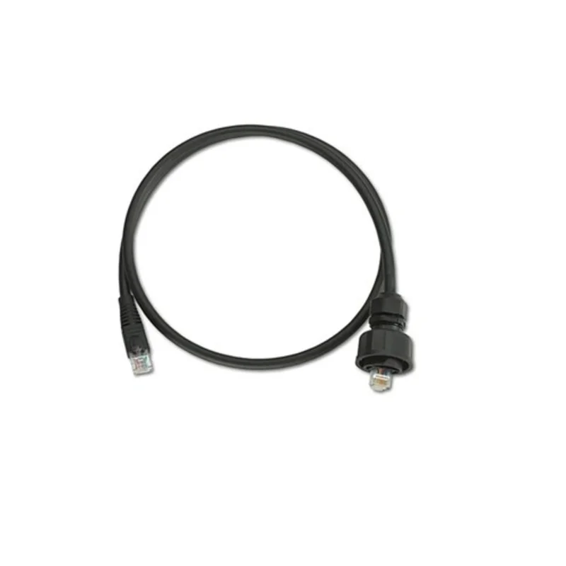 Leviton Cat 6 Patch Cord Industrial Plug To RJ 45 Plug 15 Feet Black D6721-15E