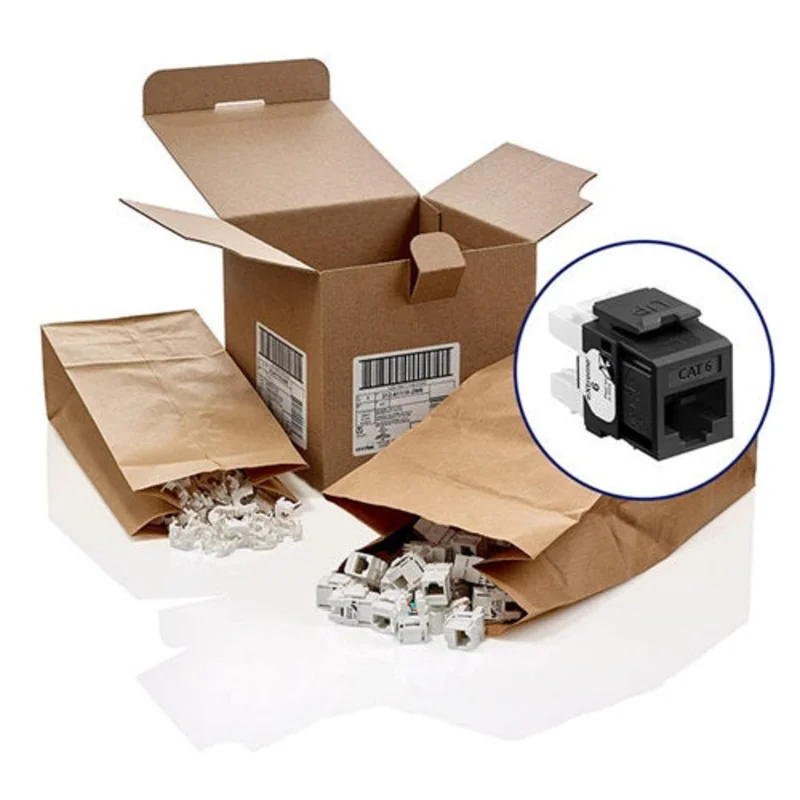 Leviton Cat 6 QUICKPORT Jack Black 61110-2E6 (Pack of 200)