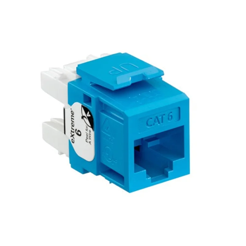 Leviton Cat 6 QUICKPORT Jack Blue QUICKPACK 61110-RL6