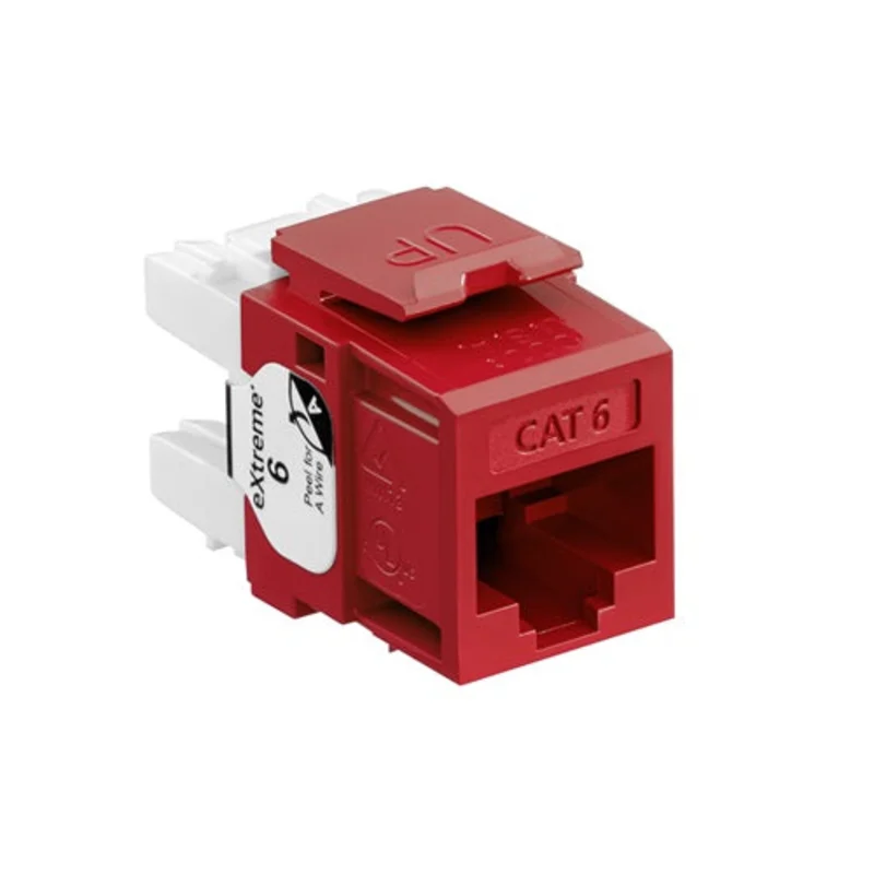 Leviton Cat 6 QUICKPORT Jack Dark Red 61110-RR6