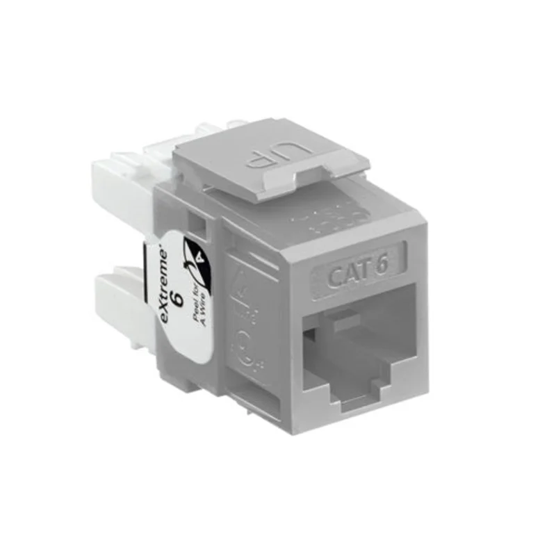 Leviton Cat 6 QUICKPORT Jack Gray QUICKPACK 61110-RG6