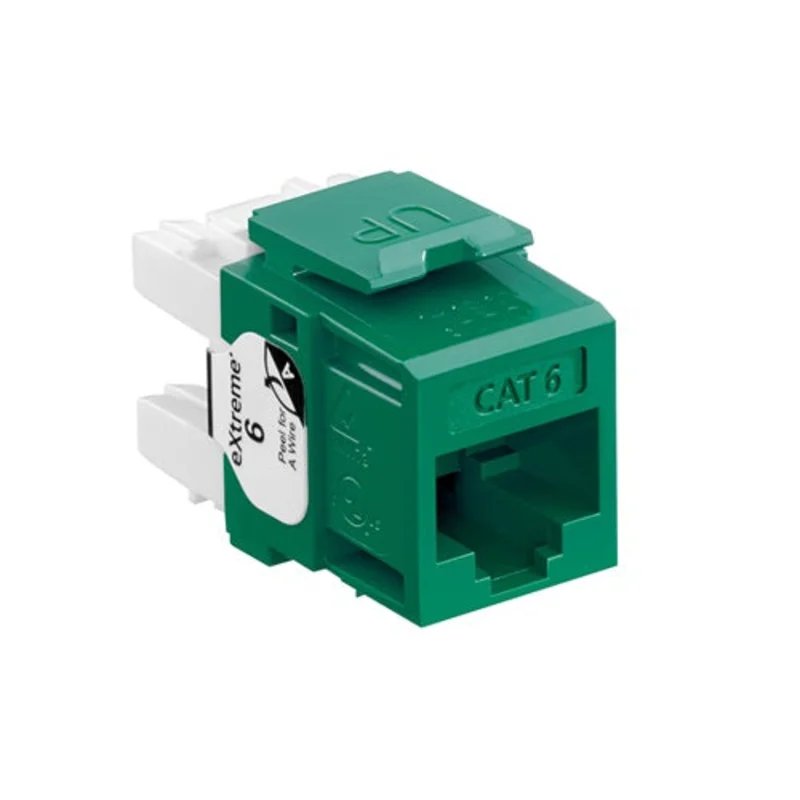 Leviton Cat 6 QUICKPORT Jack Green 61110-RV6