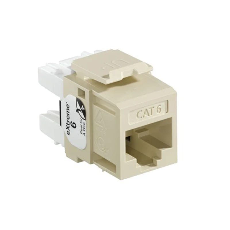 Leviton Cat 6 QUICKPORT Jack Ivory QUICKPACK 61110-RI6