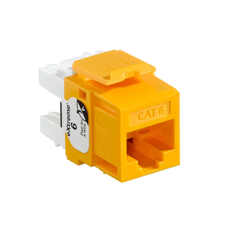 Leviton Cat 6 QUICKPORT Jack Yellow 61110-RY6