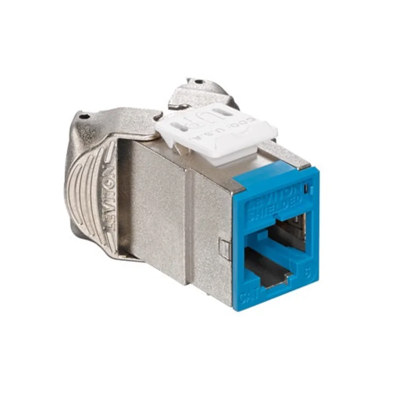Leviton Cat 6 Shielded QUICKPORT Jack Blue 61SJK-RL6