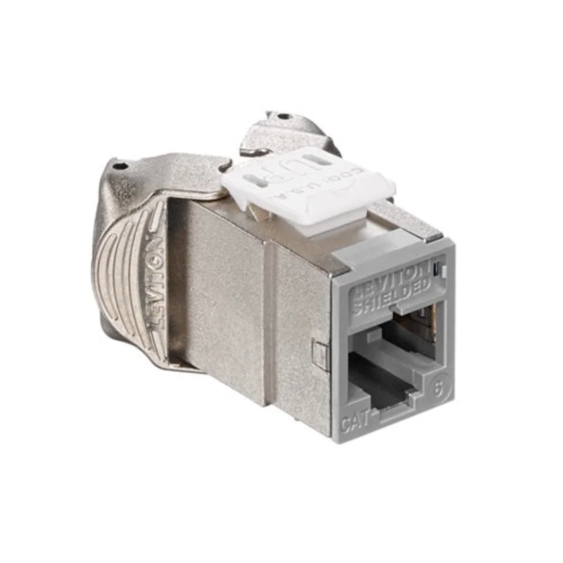Leviton Cat 6 Shielded QUICKPORT Jack Gray 61SJK-RG6