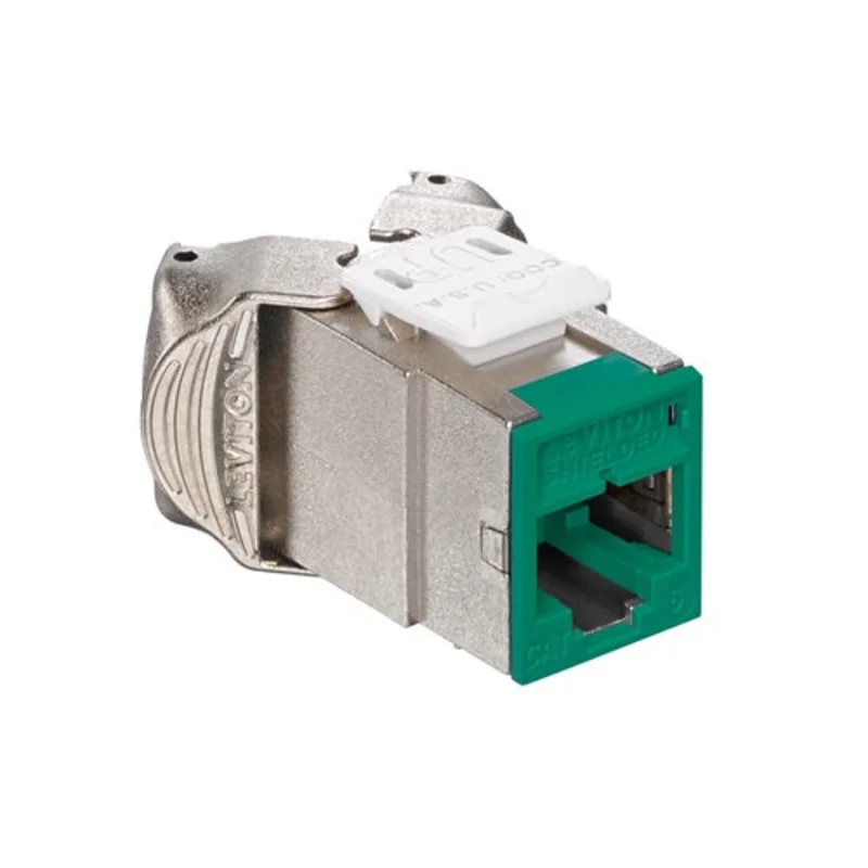 Leviton Cat 6 Shielded QUICKPORT Jack Green 61SJK-RV6