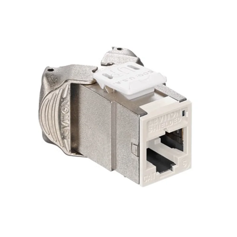 Leviton Cat 6 Shielded QUICKPORT Jack Light Almond 61SJK-RT6