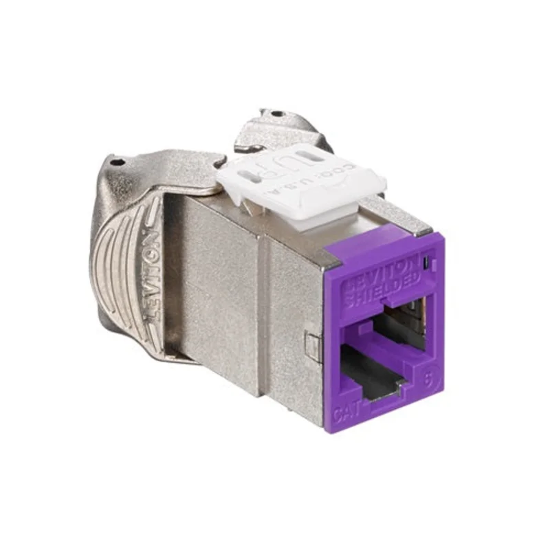 Leviton Cat 6 Shielded QUICKPORT Jack Purple 61SJK-RP6