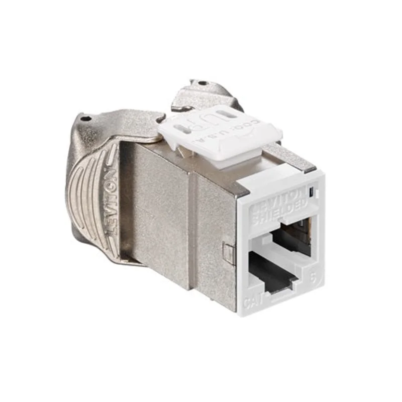 Leviton Cat 6 Shielded QUICKPORT Jack White 61SJK-RW6